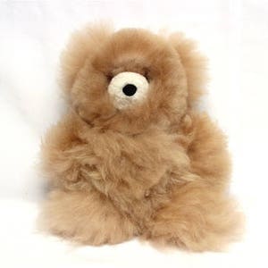 SALE 25% OFF 100 Percent Baby Alpaca Fur Teddy Bear Plush Very Soft and Cute Bolivian Peruvian Alpaca cozy stuffed animal image 5