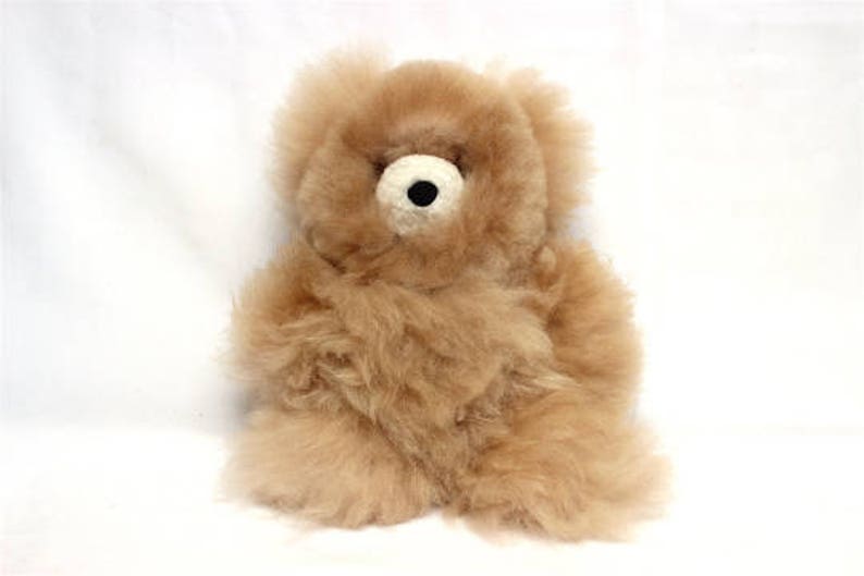 SALE 25% OFF 100 Percent Baby Alpaca Fur Teddy Bear Plush Very Soft and Cute Bolivian Peruvian Alpaca cozy stuffed animal image 5