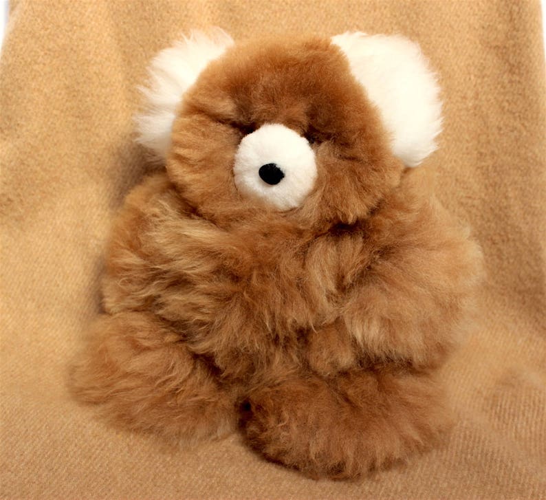SALE 25% OFF 100 Percent Baby Alpaca Fur Teddy Bear Plush Very Soft and Cute Bolivian Peruvian Alpaca cozy stuffed animal image 6