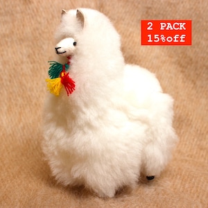 2 PACK SALE 25% OFF* 100 Percent Alpaca Fur Alpaca Plush Very Soft and Cute Bolivian Peruvian Alpaca stuffed animal