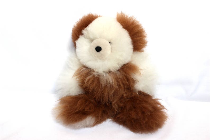 SALE 25% OFF 100 Percent Baby Alpaca Fur Teddy Bear Plush Very Soft and Cute Bolivian Peruvian Alpaca cozy stuffed animal image 4