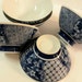 Japanese Rice Bowls/ Blue and White Ceramic in Two Different Designs - Etsy