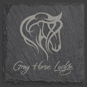 Square Slate Coaster | Laser Marked | Customizable