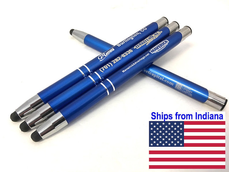 Personalized Premium Blue Ink Pens - Set of 30 - Etsy