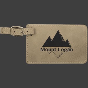 Leatherette Luggage Tag | Laser Marked | Customizable