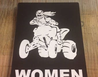 Women's ATV Restroom Sign / Restroom Sign / Women's Restroom / Off Road Vehicle