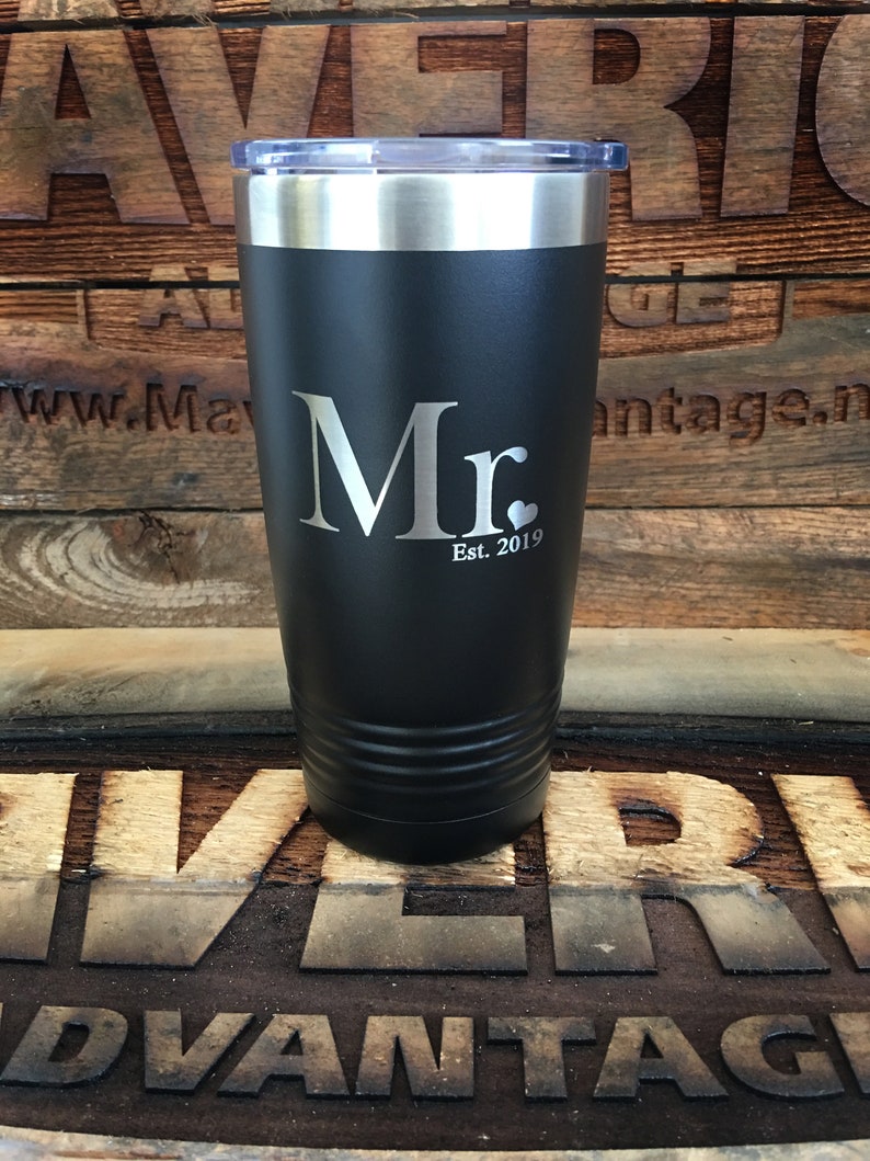 Set of 2 20oz Insulated MR. & Mrs. Travel Mug l Etsy