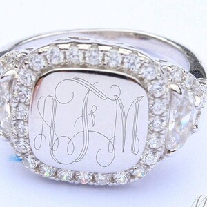 Monogram ring, monogram single ring, monogram sterling silver ring, monogram annastar ring, monogrammed ring