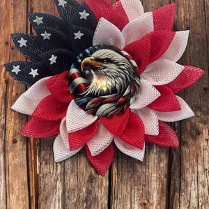 Patriotic Wreath, Independence Day Wreath, 4th of July Wreath, Red, White & Blue Wreath, American Flag Wreath