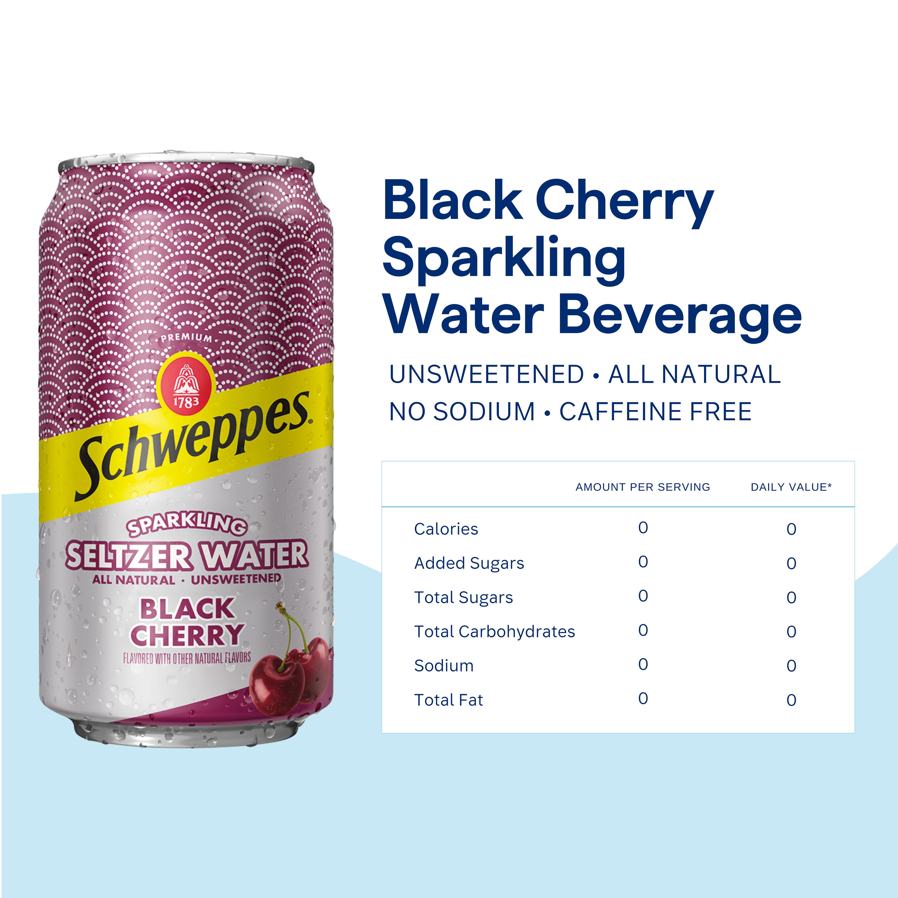 Schweppes Black Cherry Sparkling Seltzer Water 24 12oz Cans Etsy
