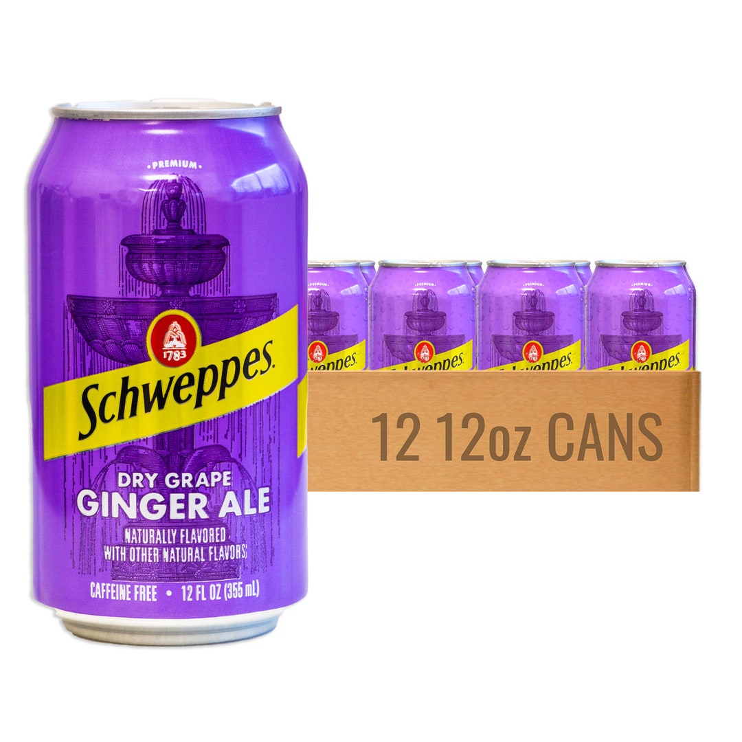 Schweppes Dry Grape Ginger Ale Refreshing Crisp Delicious Etsy