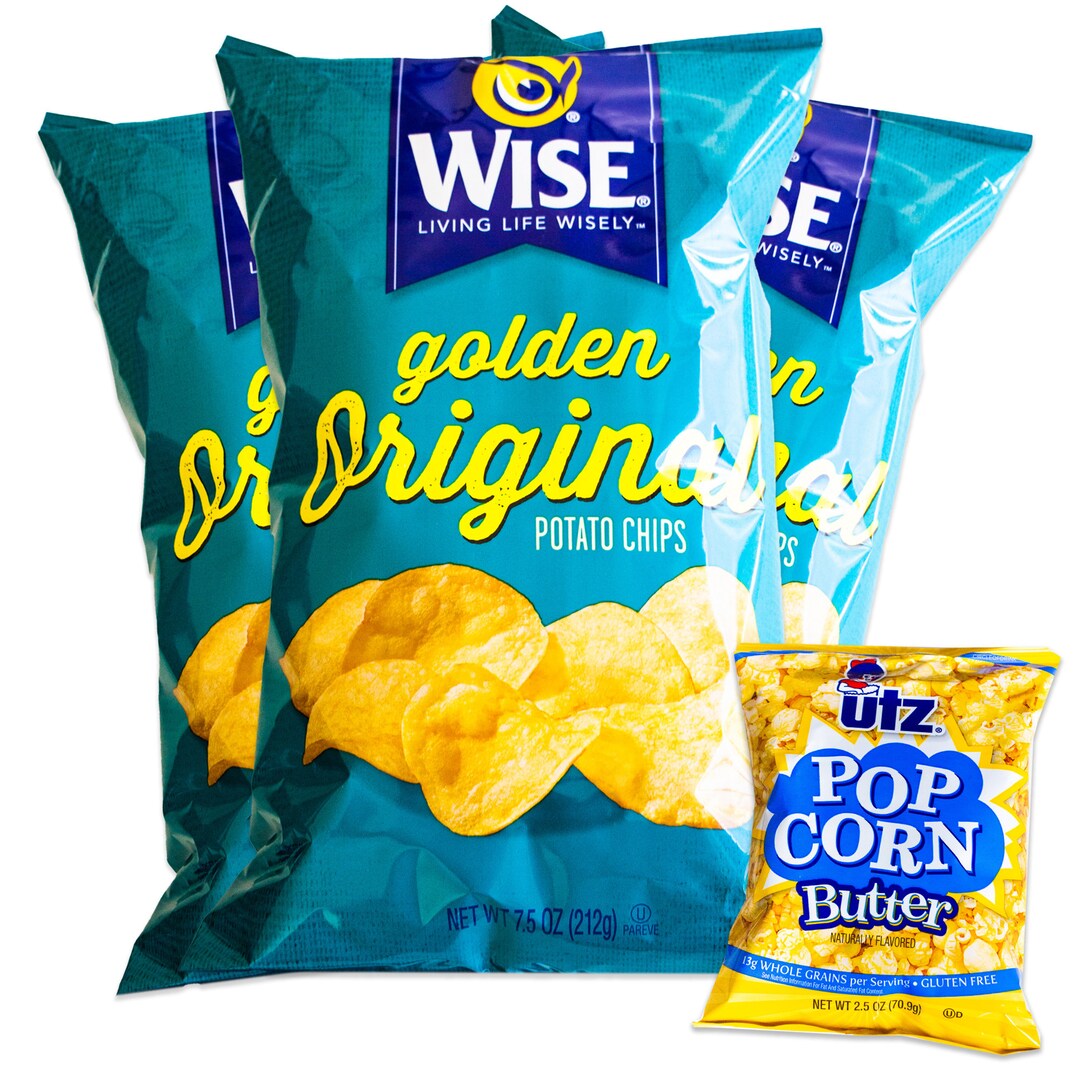 Wise Golden Original Potato Chips 3 7.5oz Bags Variety Etsy