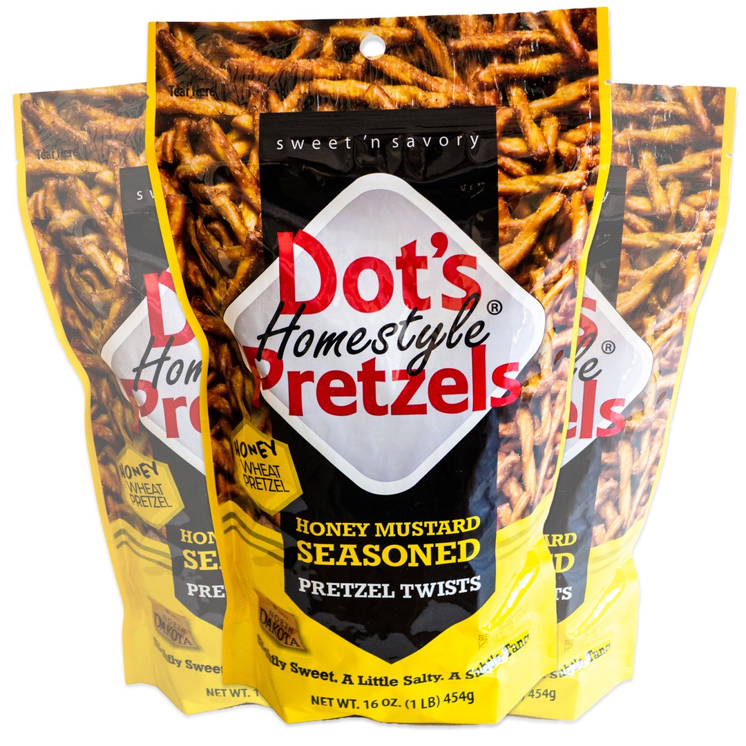 Dot's Honey Mustard Seasoned Pretzel Twist Sweet and Tangy Mustard