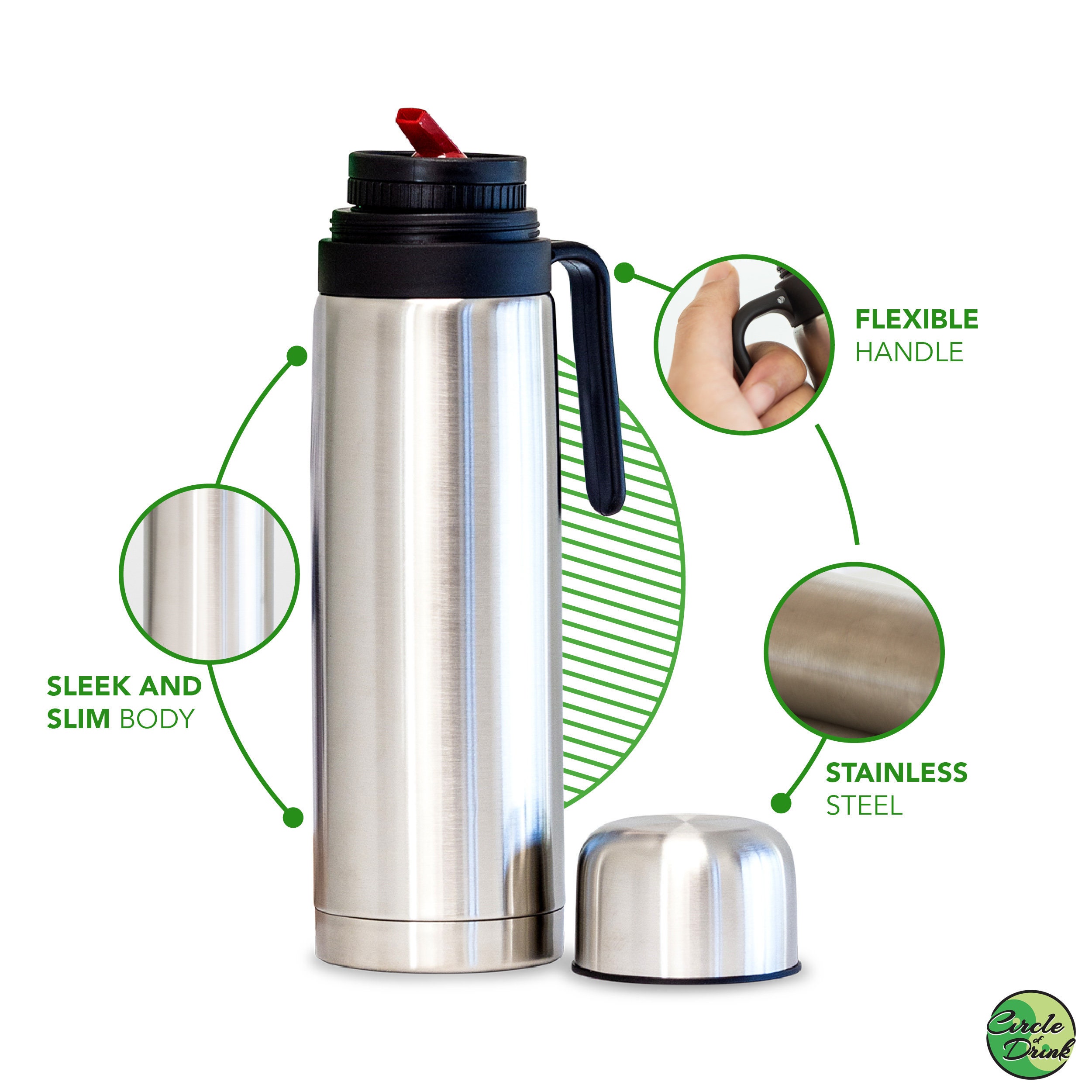 Tea and Coffee Double Walled Yerba Mate Thermos Stainless Steel 8+ HOURS 
