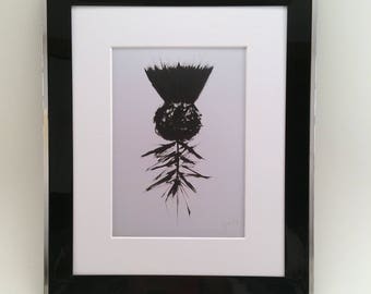 Scottish Thistle print, Thistle Art, Scottish Gift, Black & White print, Scotland Art, Gift for Wedding, Thistle print, Scottish home decor