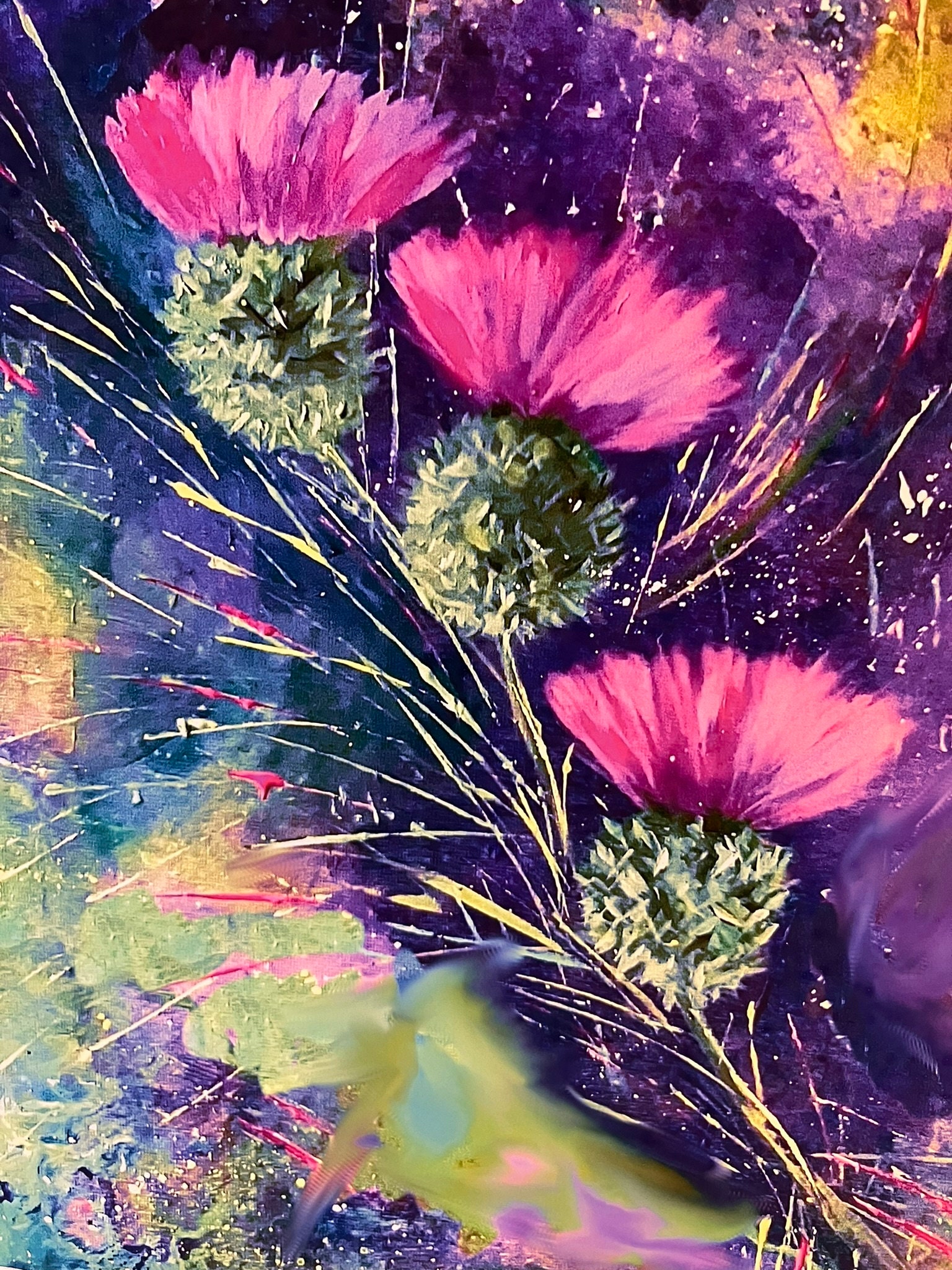 Scottish Thistle Art Print Contemporary Scottish Thistle Wall Etsy UK