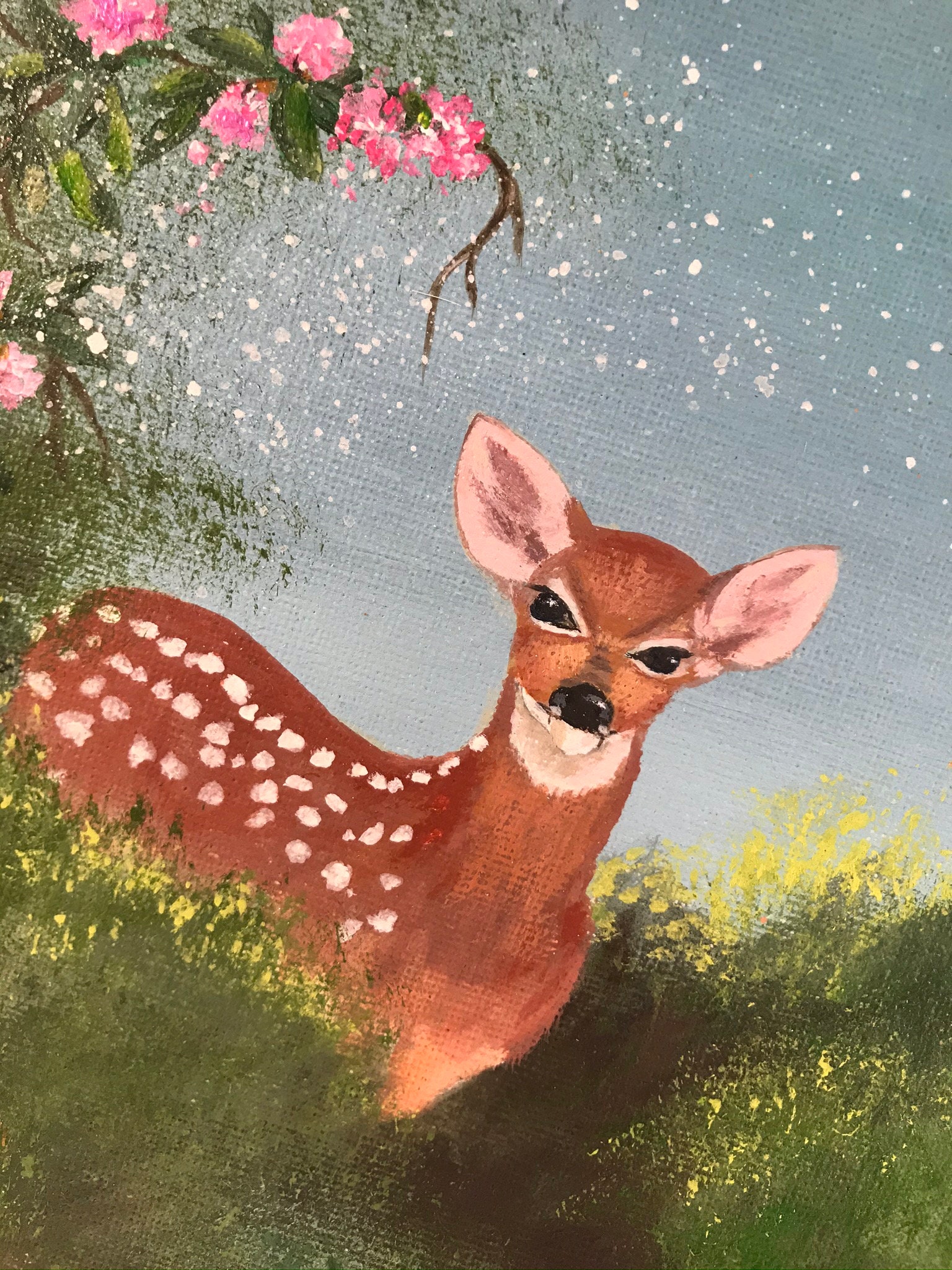 Deer art Deer painting Wildlife art Wildlife painting Etsy