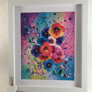 Colorful Pansies Art Print: Cheerful Floral Wall Decor