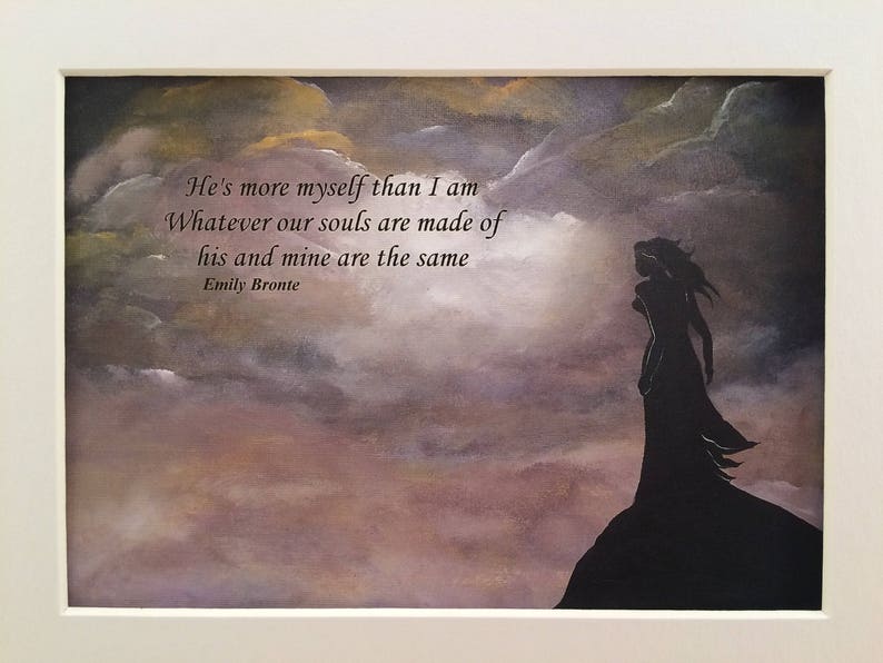 Wuthering Heights Print Emily Bronte Quote Book lover gift | Etsy