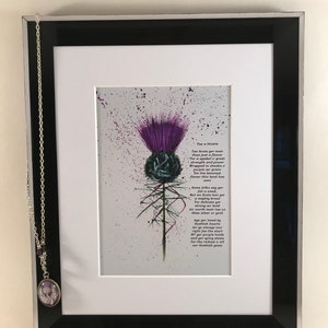 Scottish Thistle Art - Scottish gift - Scotland - Scottish Thistle Art, Thistle art print, Scottish Wedding gift, Scotland Thistle, Thistle