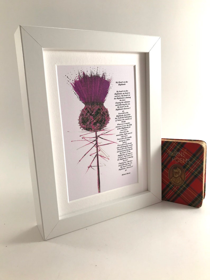 Schottische Distel Gedicht Druck im Rahmen schottische Kunst | Etsy