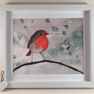Robins Appear When Loved Ones Are Near print, Robin art print, Robin redbreast art print, Robin gift, Robin picture, Bird lover gift