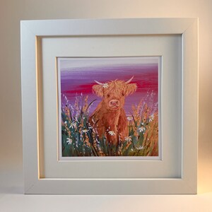 Highland Cow Art Print: 'Mirren' Scottish Coo Painting image 9