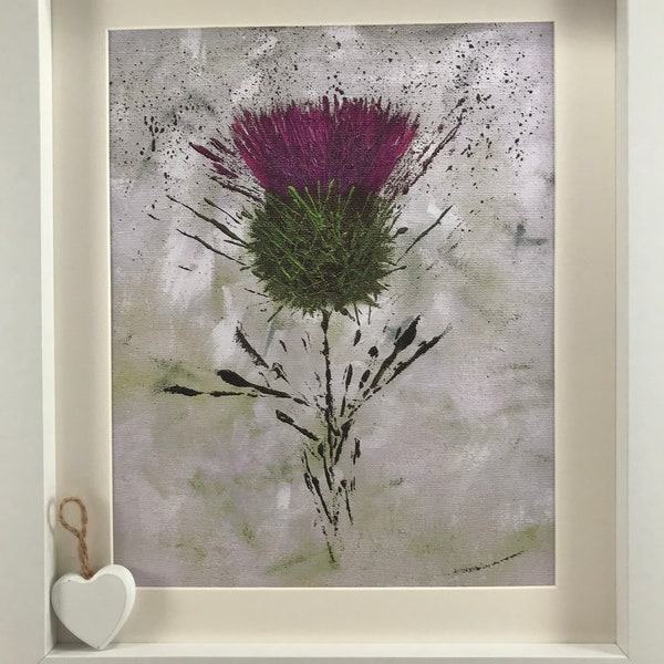 Scottish Thistle print, Scottish art print, Contemporary Scottish thistle print, Scottish wall art, Scottish gift, Gift from Scotland