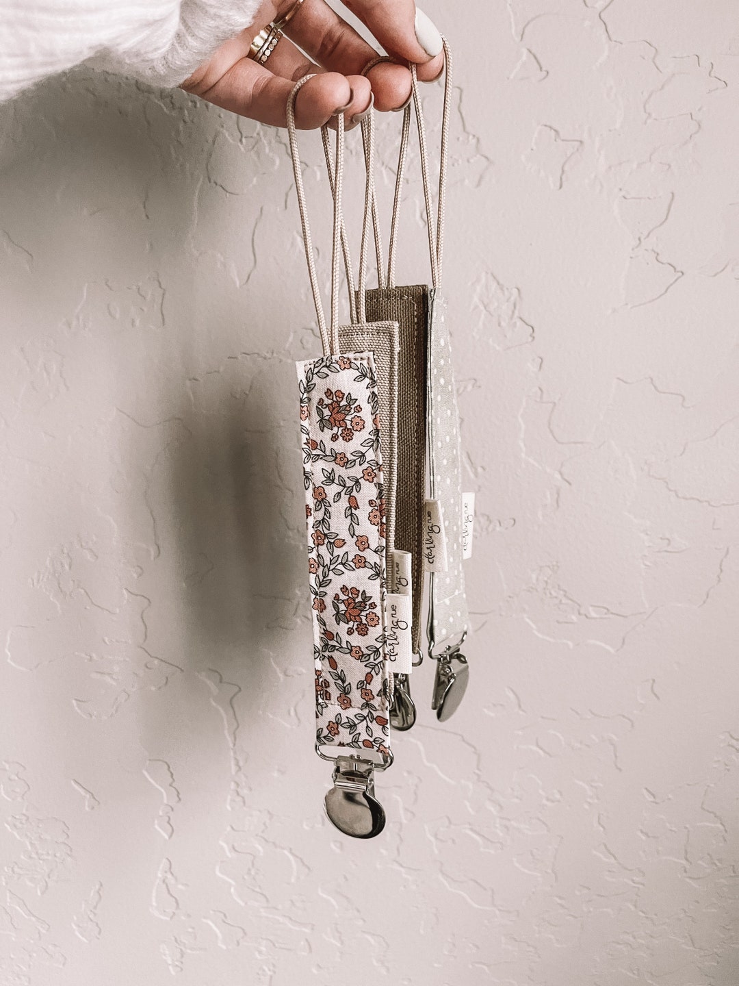 Cotton Pacifier Clip Etsy