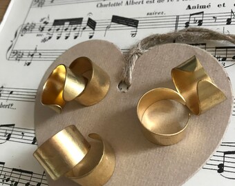 2 - Gold adjustable rings