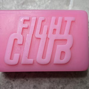 Essential oil infused Fight Club pink soap from iconic cult classic.