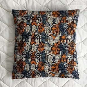 African Tribal Masks Decorative Throw Pillow