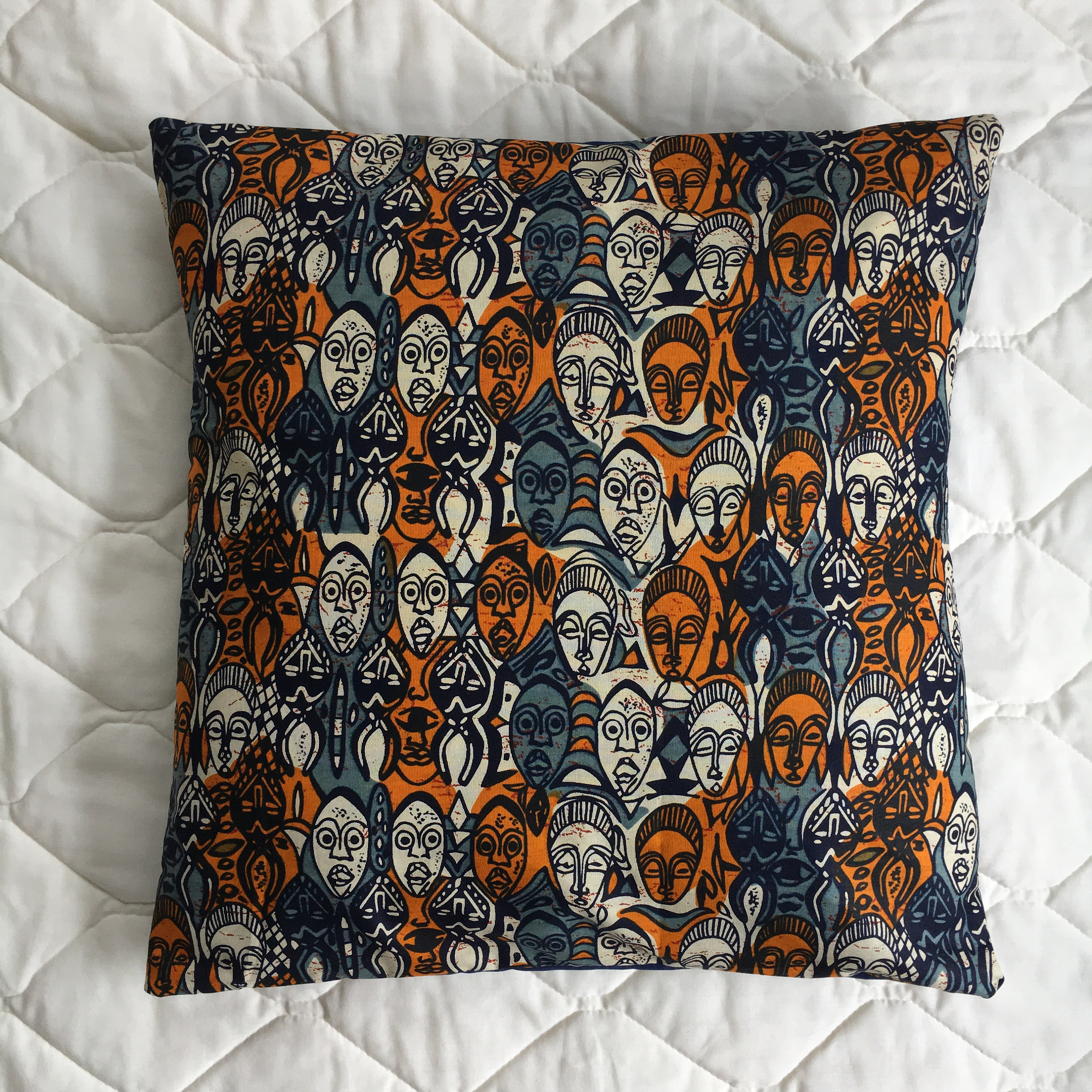 African Tribal Masks Decorative Throw Pillow