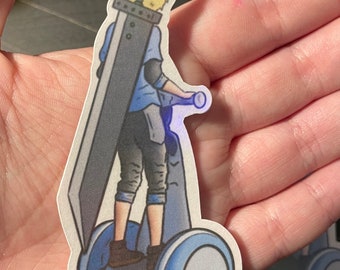 Final Fantasy VII FF7 Rebirth Cloud Strife Scooter Sticker