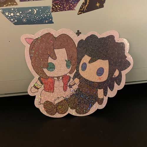 Final Fantasy VII FF7 Chibi Zerith Aerith Gainsborough Zack Fair Sticker
