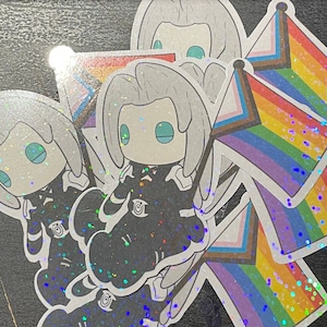 Final Fantasy VII Sephiroth Pride Flag Sticker