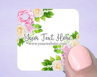 Custom Hang Tags for Jewelry Packaging, Price Tags, Custom Product Packaging, Jewelry Packaging and Supplies, Rose Garden, D00039-04