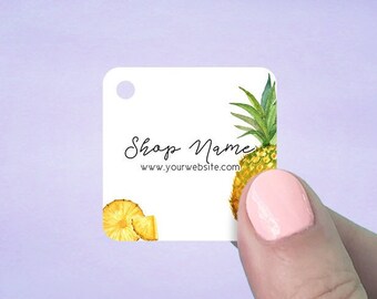 Custom Hang Tags for Jewelry Packaging, Price Tags, Custom Product Packaging, Jewelry Packaging and Supplies, Pineapple, D00010-04