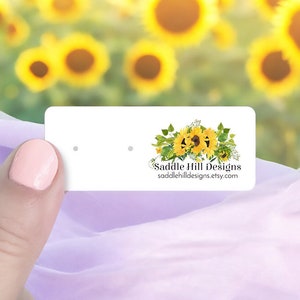 Mini Earring Cards 105 pcs, Earring Cards, Stud Cards, Stud Earring Card, Jewelry Display Cards, Sunflower Garden Design, D00071-02