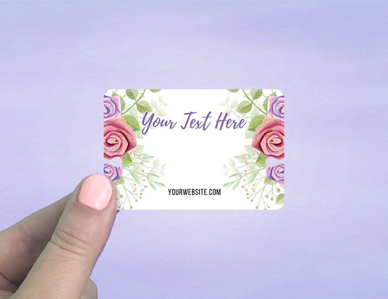 Custom Bracelet Cards 75 pcs Personalized Bracelet Cards Jewelry Display Cards Pastel Roses Design Bracelet Display Cards D00024-07