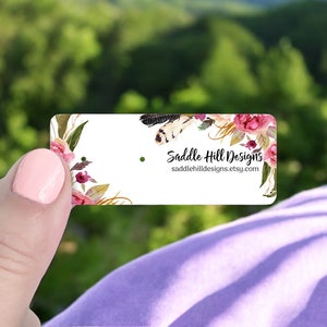 Mini Earring Cards 105 pcs, Earring Cards, Stud Cards, Stud Earring Card, Jewelry Display Cards, Feathers & Floral Design, D00008-02