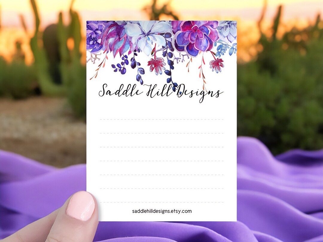 Custom Note Cards, 36 Pcs, Flat Note Cards, Lined Note Cards, Violet ...