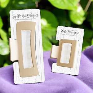 Cartes à clip, emballage personnalisé et cartes à accrocher pour clips de 2" et 4", motif dentelle en bois de grange inclus, D00026-32