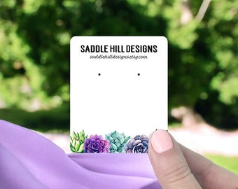 Jewelry Cards, Earring Cards, Earring Display, Custom Jewelry Packaging, Custom Earring Cards, Earrings Holder, Succulent Garden, D00019-01
