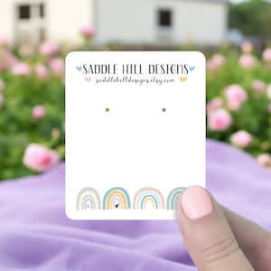 Jewelry Cards, Earring Cards, Earring Display, Custom Jewelry Packaging, Custom Earring Cards, Earrings Holder, Pastel Rainbow, D00048-01