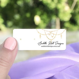 Mini Earring Cards 105 pcs, Earring Cards, Stud Cards, Stud Earring Card, Earring Holder, Jewelry Display Cards, Gold Bead Design, D00001-02