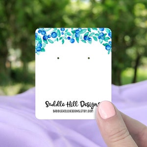 Jewelry Cards, Earring Cards, Earring Display, Custom Jewelry Packaging, Custom Earring Cards, Earrings Holder, Blueberries, D00029-01