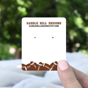 Jewelry Cards, Earring Cards, Earring Display, Custom Jewelry Packaging, Custom Earring Cards, Earrings Holders, Football Design, D00044-01