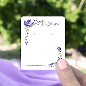 Earring Cards, Necklace Cards, Jewelry Display Cards, Custom Earring Cards, Lavender Bouquet, D00031-01