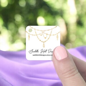 Custom Hang Tags for Jewelry Packaging, Price Tags, Custom Product Packaging, Jewelry Packaging and Supplies, Gold Bead, D00001-04